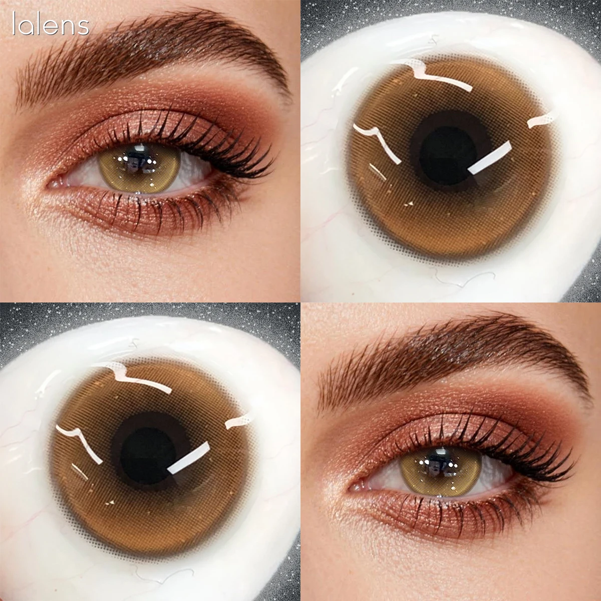 Lalens Monaco Brown Multichrome Colored Contact Lenses for Eye Beauty and Cosplay