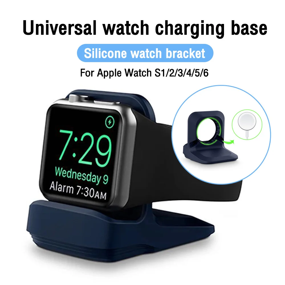 

Silicone Charger Stand Mount Holder Station Dock Silicone Dock Holder for Apple Watch Series 1/2/34/5/SE/6 Watch Stand Holder
