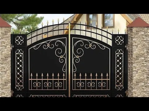 Golden Supplier Cheap Wrought Iron Gates Double Door Iron Gates Iron Gates Models 4