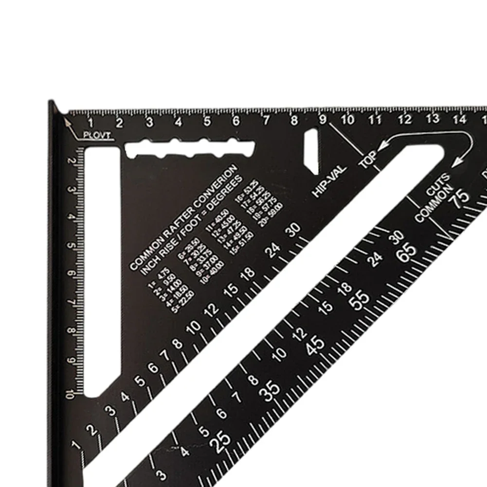 7 Inch Triangle Ruler Aluminum Alloy Speed ​​Square Angle Protractor High Precision Measuring Square Ruler Carpenter Tools