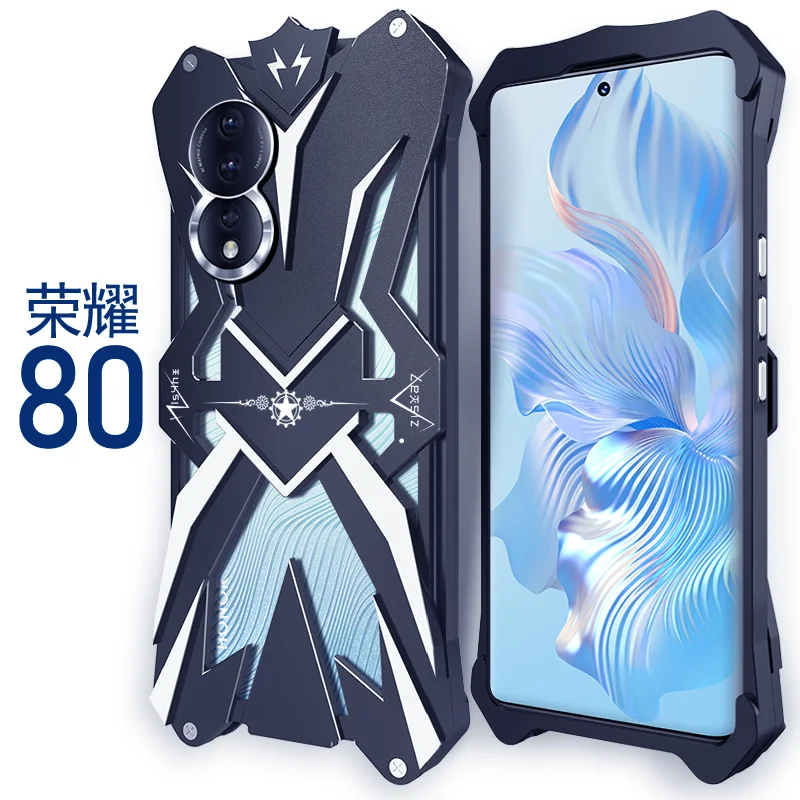 

New Metal Steel Machinery Thor Heavy Duty Armor Aluminum Mobile Phone For Honor 80 SE Pro +plu Bumper CASE Cover