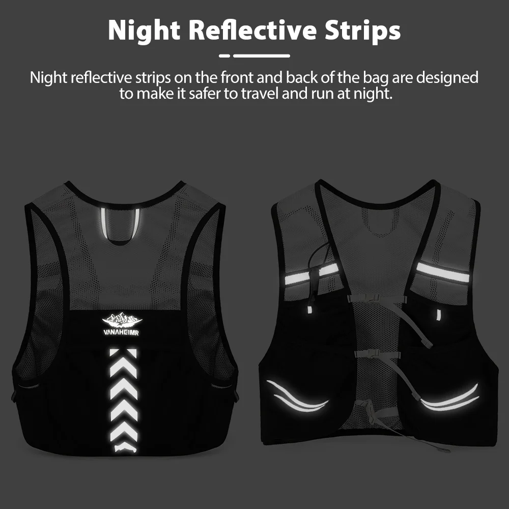 Ultra Light Backpack Running Backpack 5L Running Hydration Backpack Hiking Marathon Running Bag 2L Water Bag 500ML Water Botte 6