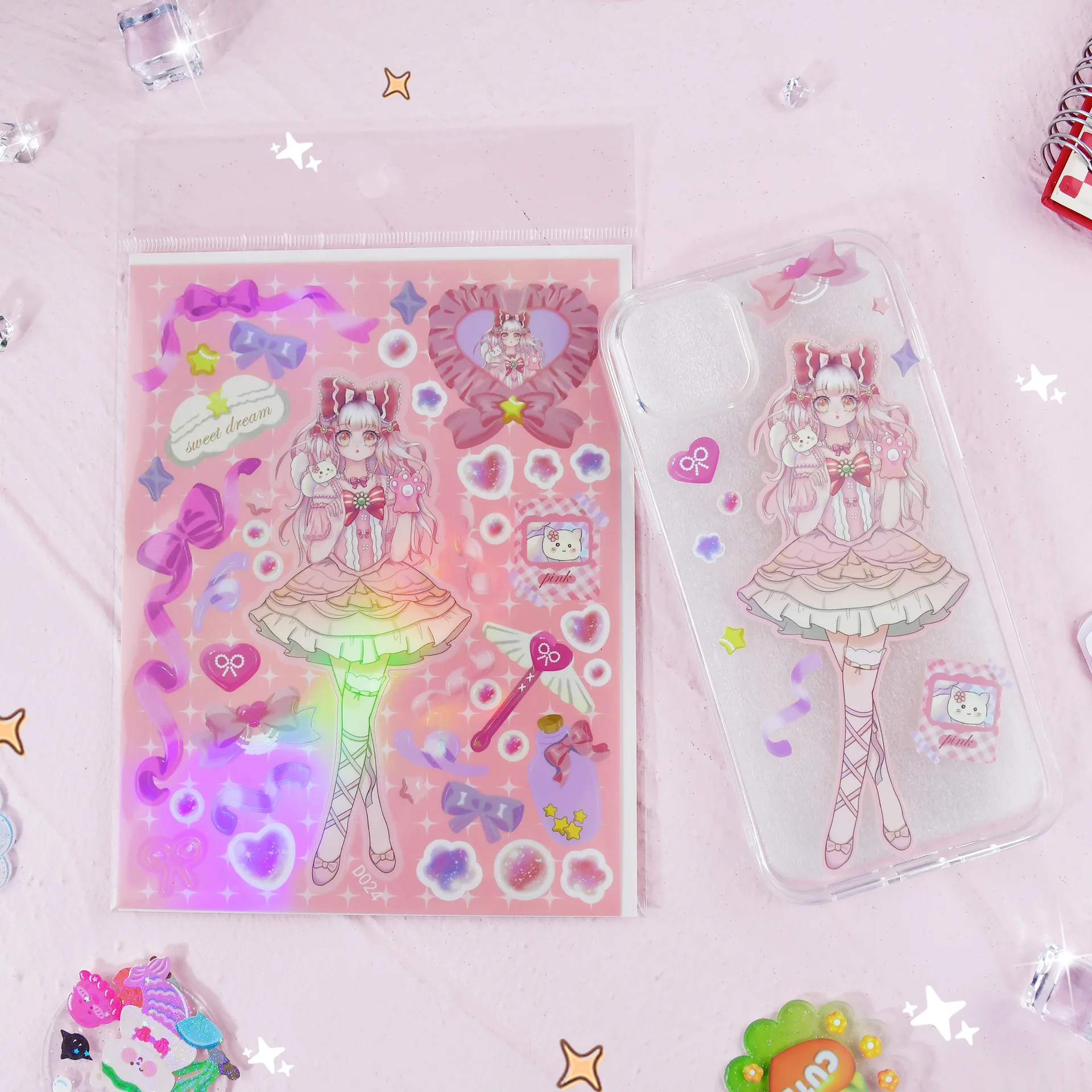 

Dancing Ballet Girl Decal Lovely Sticker Flash DIY Scrapbook Card Album Decoration Children Laptop Suitcases Decoration