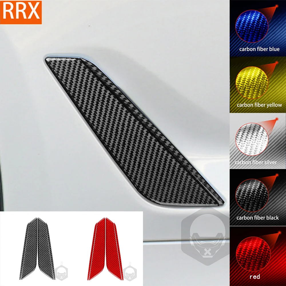

For BMW 5 Series G30 2016 2017 2018-2022 Fender Trim Panel Cover Tuning Soft Real Carbon Fiber Sticker Car Exterior Accessories