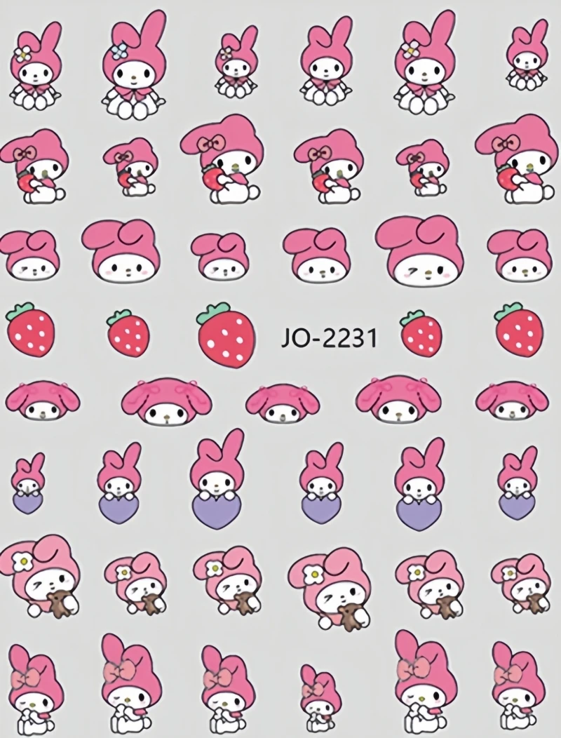thumbnail image 1 of 1 pieza de pegatinas para uñas Miniso Sanrio con dibujos animados de Cinnamoroll, pegatinas Kawaii de Hello Kitty, suministros para uñas, pegatinas para uñas a presión, 1 of 5