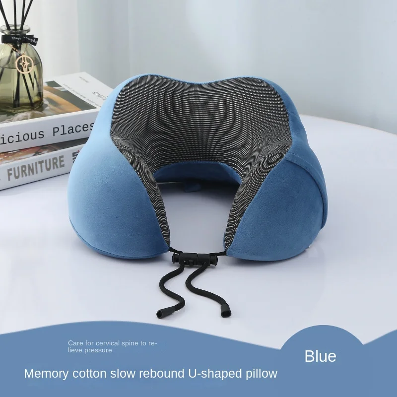 Description Picture 3 of itemU Travel Memory Cotton Pillow Neck Motor Cars And Aeroplanes Nap Magnetic Fabric Ushaped