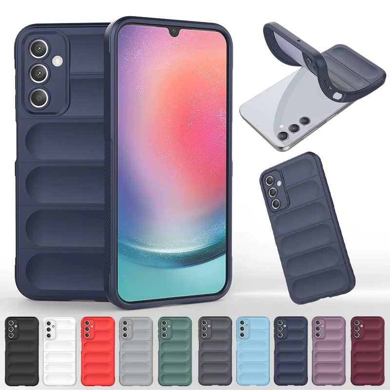 Per Samsung Galaxy A25 Custodia Per Galaxy A25 A24 A23 Shell Para Conqe Capa Custodie Antiscivolo In Silicone Morbido Per Galaxy M25 5G
