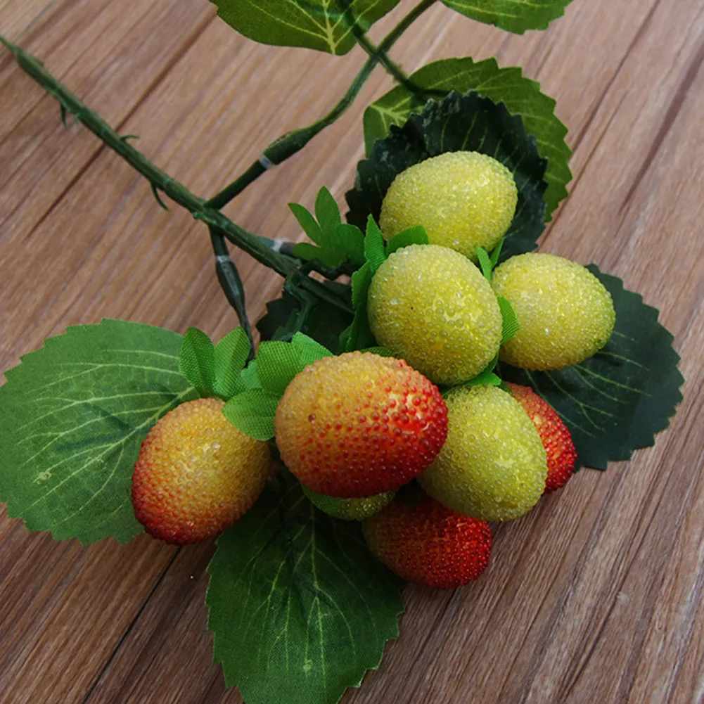 Artificial Fake Fruit Longan Lychee Blueberry Cherries Fruit Model Shopwindow Ornament Photo Props Flower Arrangement Home Decor