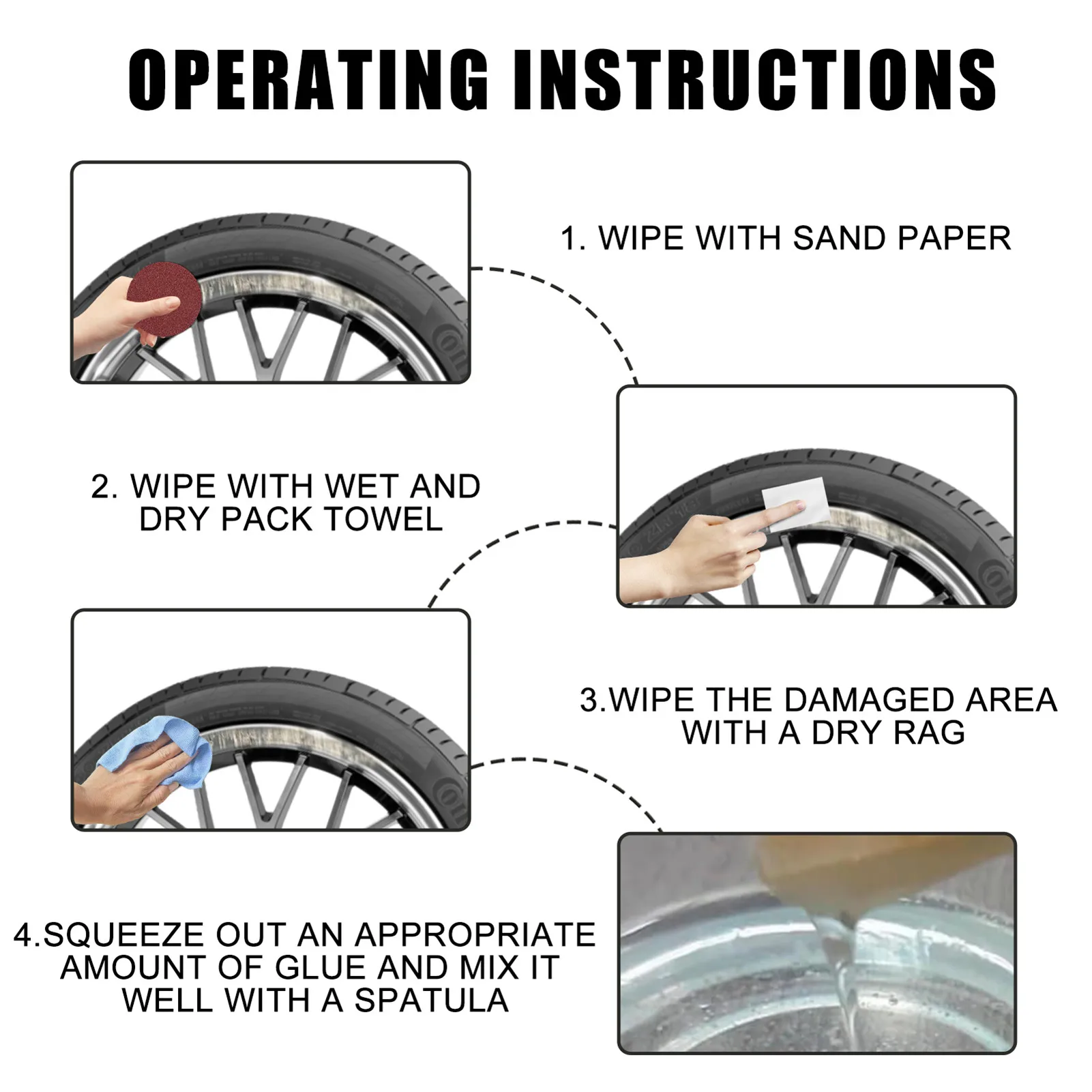Wheel Scratch Repair Kit Alloy Rim Scrapes Scratches Remover Silver Wheel Paint Car Rim Repair Kit Fix Quick And Easy wheel scratch repair kit