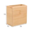 Wall Mount Remote Control Holder Rack Wooden Storage Box Self Adhesive Case Bamboo Ac Controller Stand Remote Shelf Home Storage 6
