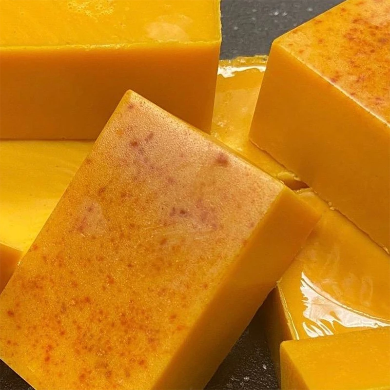 Turmeric Hand Soap Lemon Kojic Soap Bath Face Clean Skin Oil Control Natural Ingredients For Acne Skin Care 100g