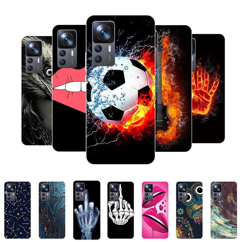 

for Xiaomi 12T Case Football Flower Soft Silicone Back Cases for Xiaomi 12T Pro 12TPro Phone Cover for Xiaomi Mi 12T etui Funda
