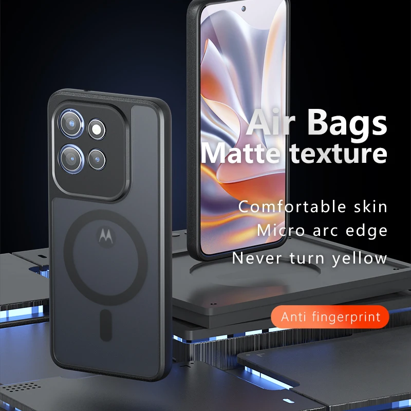 Magnetic Anti-Drop Matte Finish Phone Case with Airbag Corners