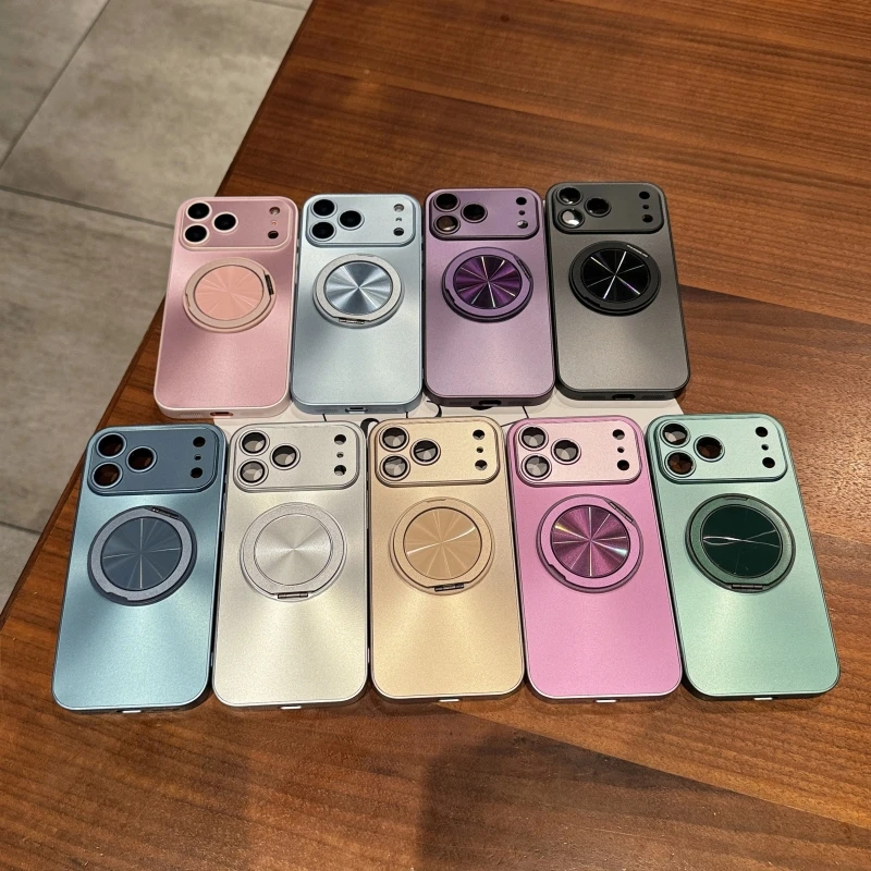 Aurora Bling Ring Holder Phone Case with Shockproof Bumper