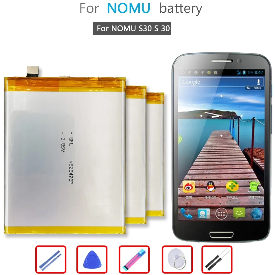 

Li-ion Polymer Battery S 30 5000mAh For NOMU S30 Bateria + free tools