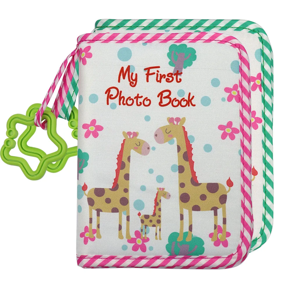 Baby Photo Album First Year Baby Photo Book Growth Babies Albums Shower Guest Diy Giraffe Photography Album with Family record