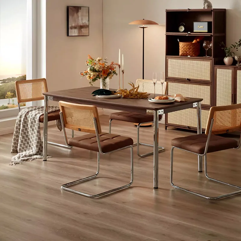 

Minimalist Modern Dining Table Library Small Apartment Floor Center Dining Tables Reading Rectangle Mesas De Jantar Furnitures