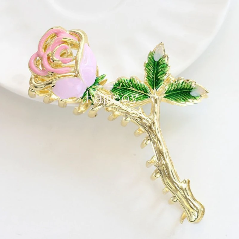 2024 Fashion New Sweet and Romantic Rose shaped Women's Hair Clip