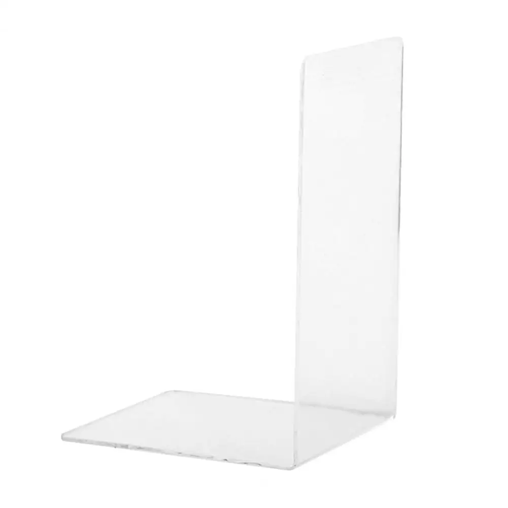 1Pc Durable Book Stopper Non Skid Lightweight  Bookshelf Stand L-shaped Bookend   for Book  Book Support Stand