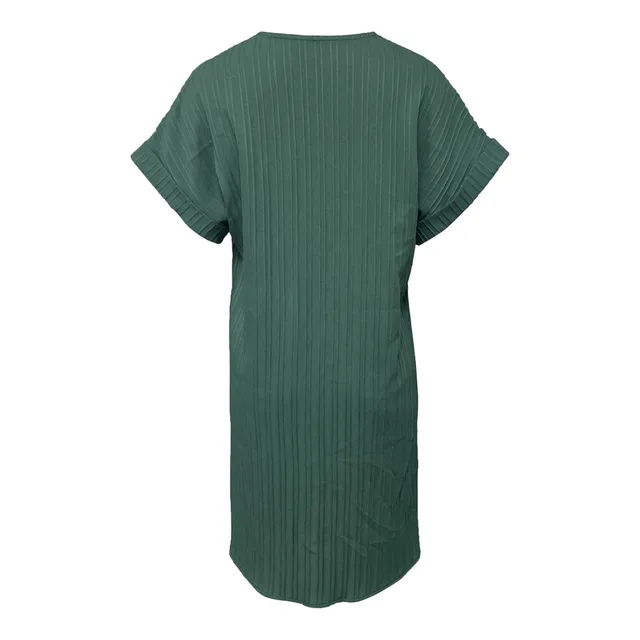 Dresses For Women 2024 Casual V Neck Solid Colour Pullover Comfortable Casual Button Down Dress Fashion Summer Dresses 2024 6