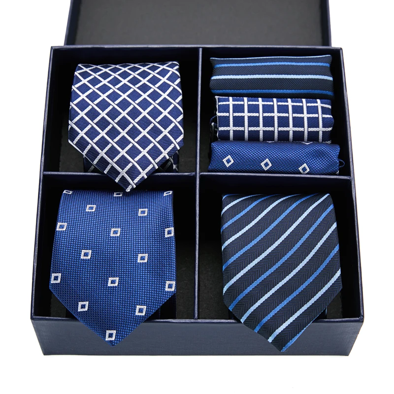 Ensemble Cravate Paisley HISDERN - Avec Mouchoir & Boutons De Manchette, Cadeau Homme
