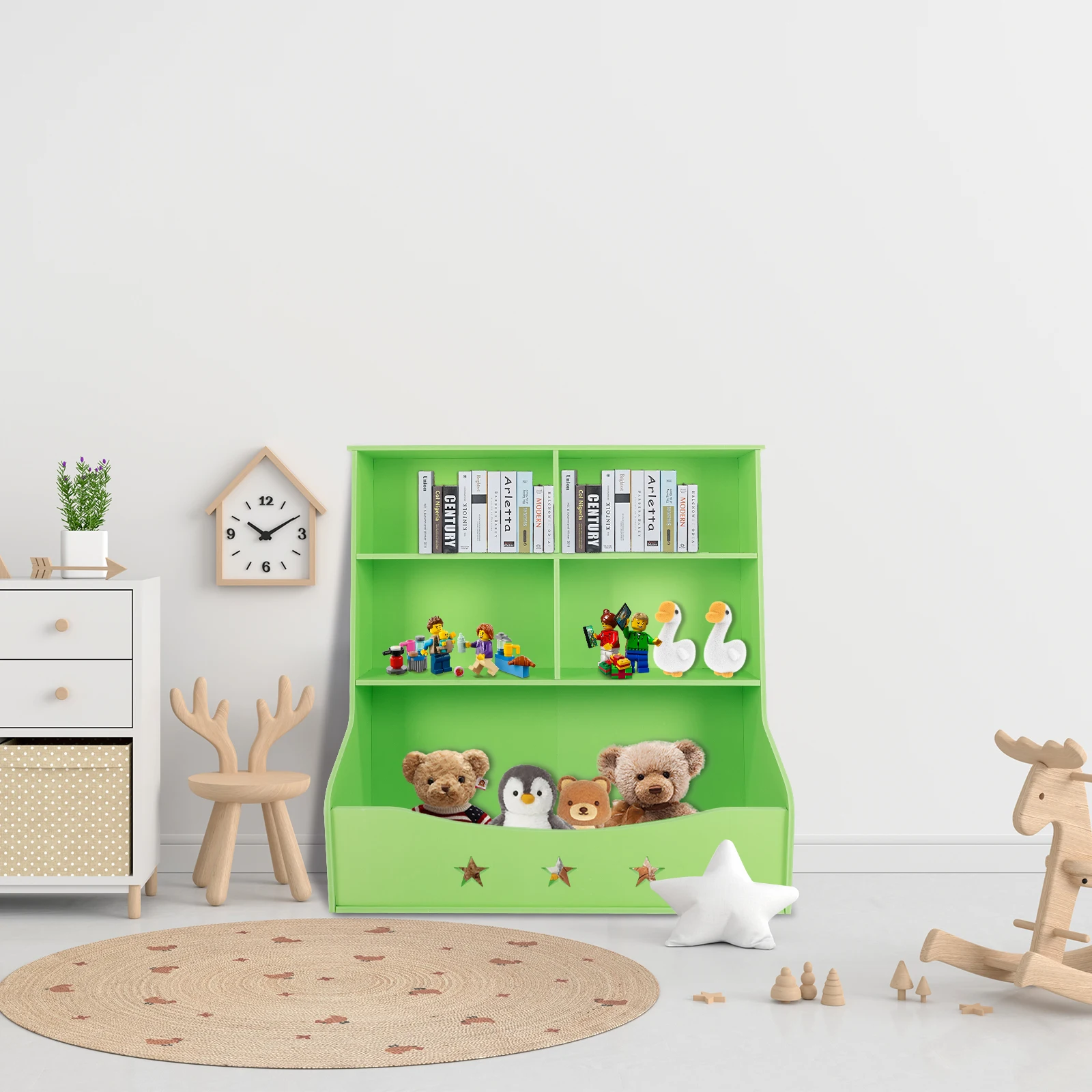 Kids’ 3-Tier Bookcase & Toy Shelf Organizer 2