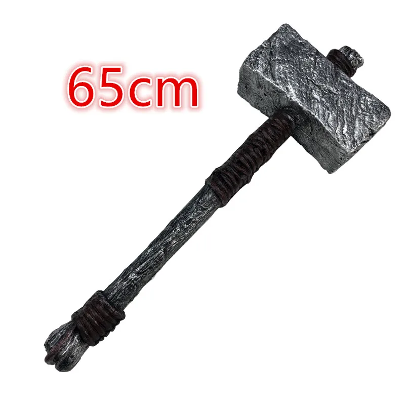 Cosplay Fighting Hammer War Beast 1:1 Sacrifice Hammer Prop Game Movie Cos Primitive Tribe Hammer Safety Pu Modello Di Arma 63Cm
