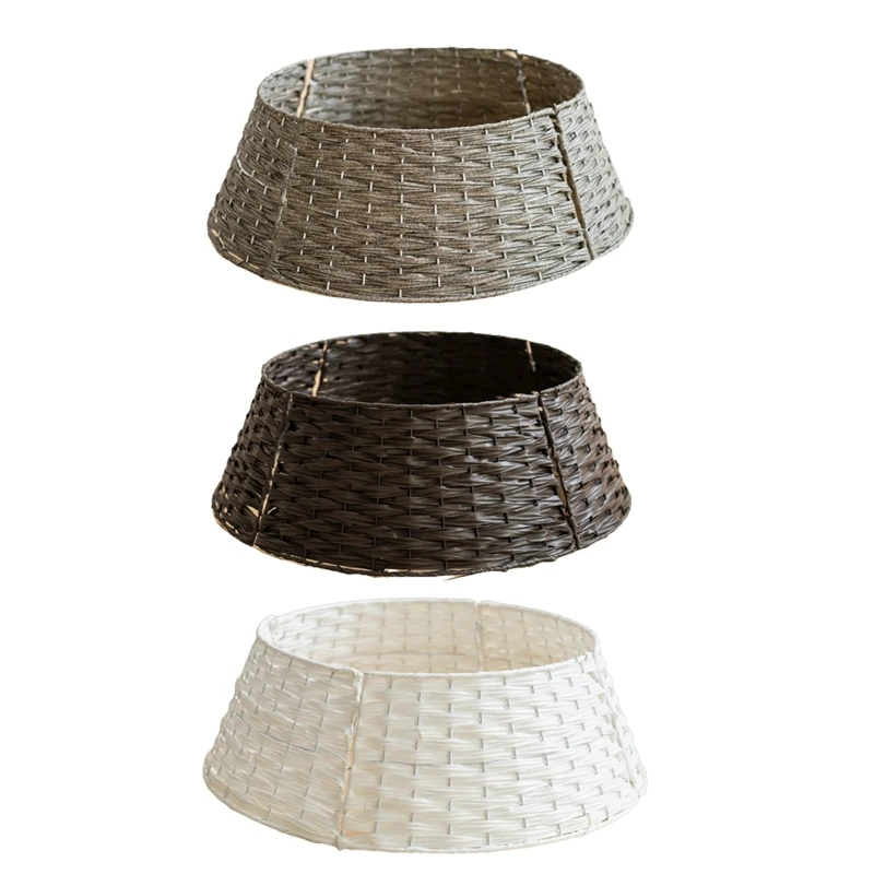 

2023 Новая рождественская елочная юбка Ретро круглая корзина Рождественские елки Декор для ног Воротник для дома Фестиваль