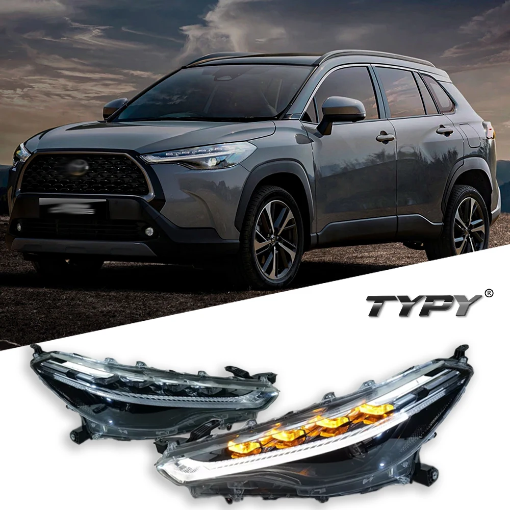 車トヨタカローラクロスヘッドライト 2022-2023 アップグレード変更