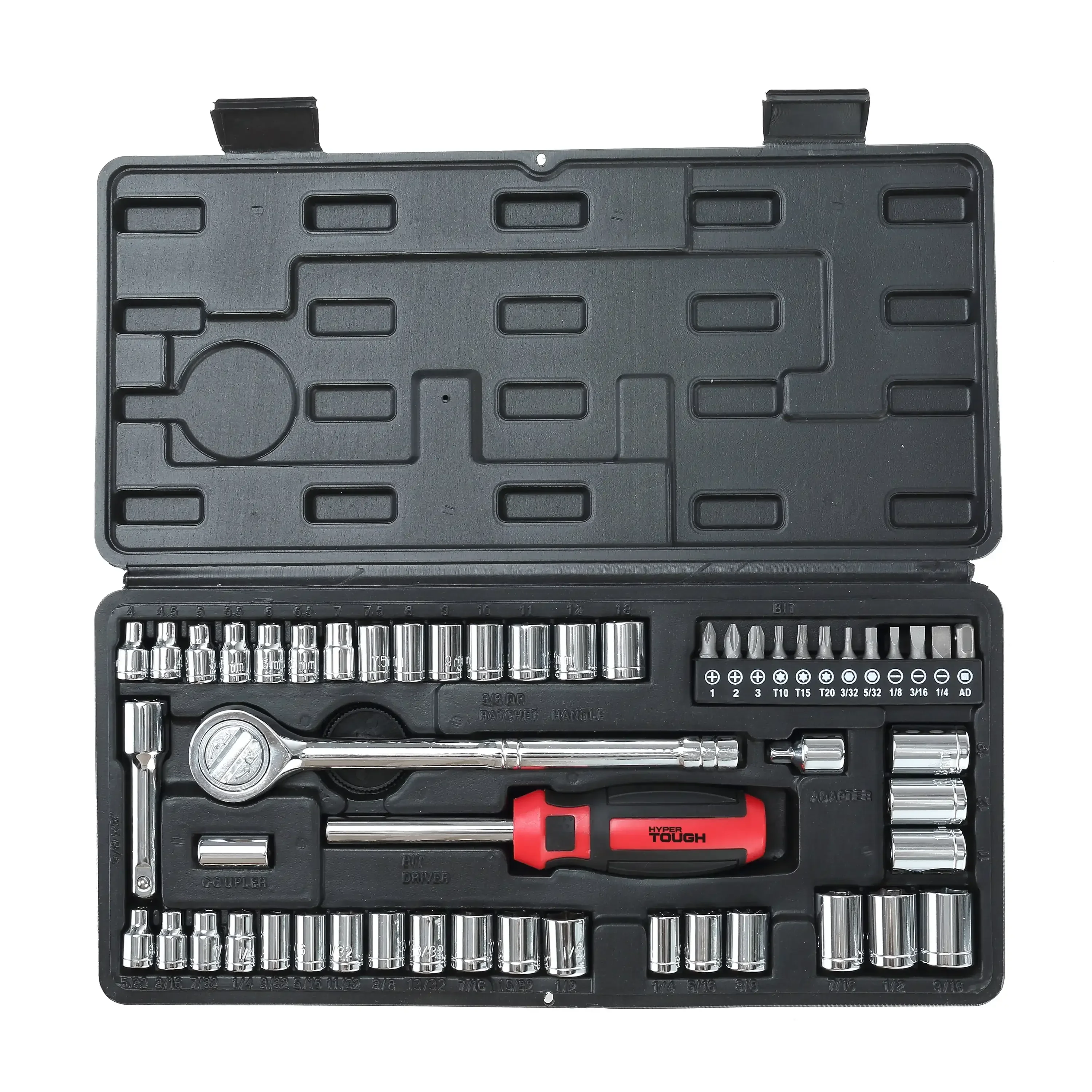 

54 Piece 1/4 and 3/8 inch Drive Socket Set