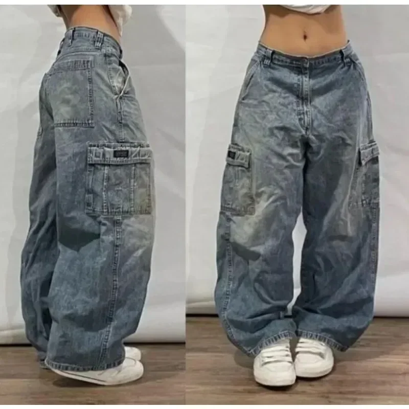 thumbnail image 1 of Nuevos pantalones vaqueros Retro Southpole con calavera y marca de agua, pantalones vaqueros sueltos Y2K para hombres y mujeres, pantalones góticos de Hip Hop para monopatín, ropa de calle, 1 of 5