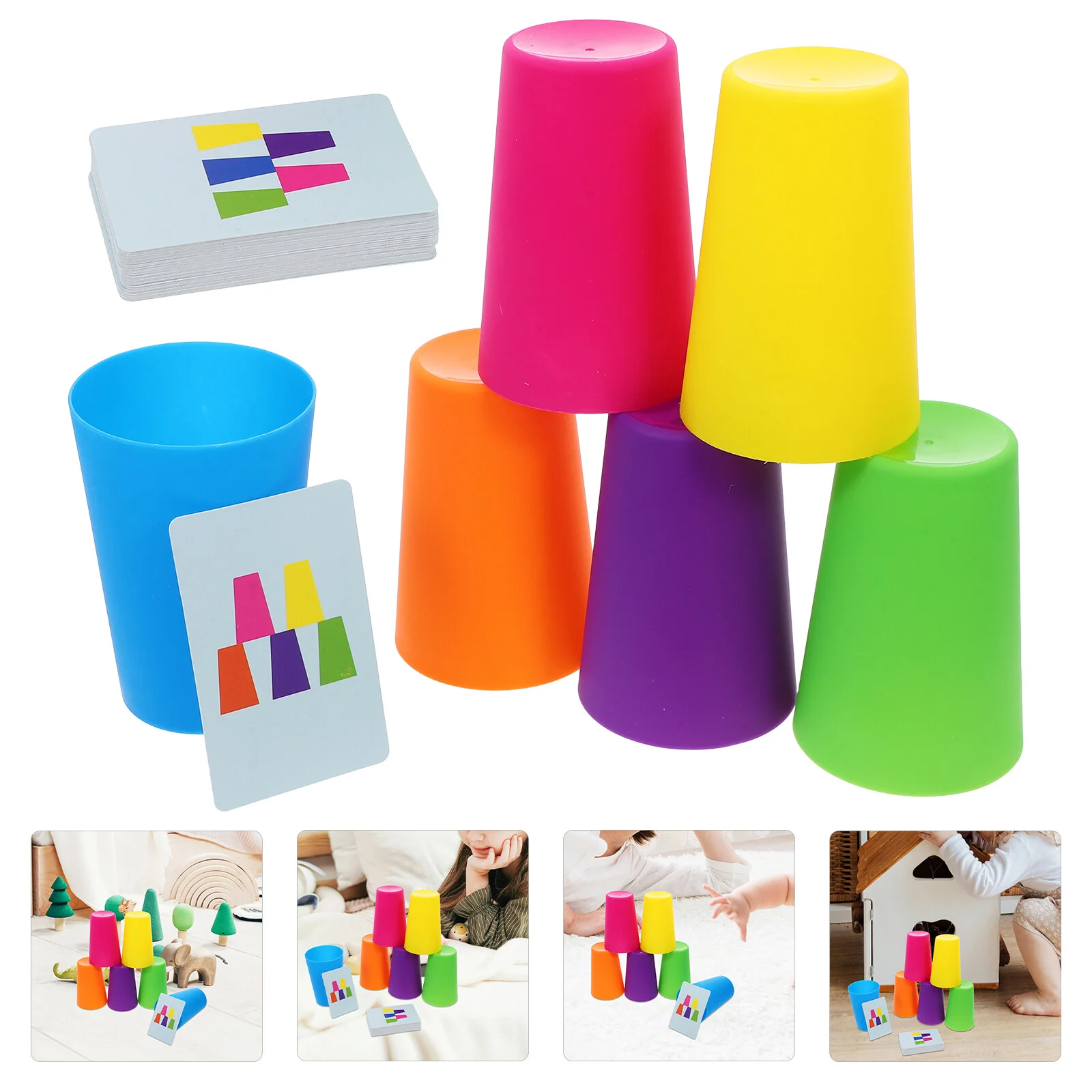 

to Stack Cup Stacking Game Individual Suits for Kids Toys Paper Baby Cups Toddler