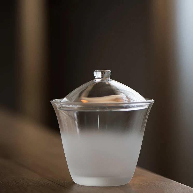 

Heat-resistant Glass Gaiwan Clear Glass Tureen Kung Fu Teaware 130ml Chinese Yixing Glass Cup Set Resistant Tea Sets China