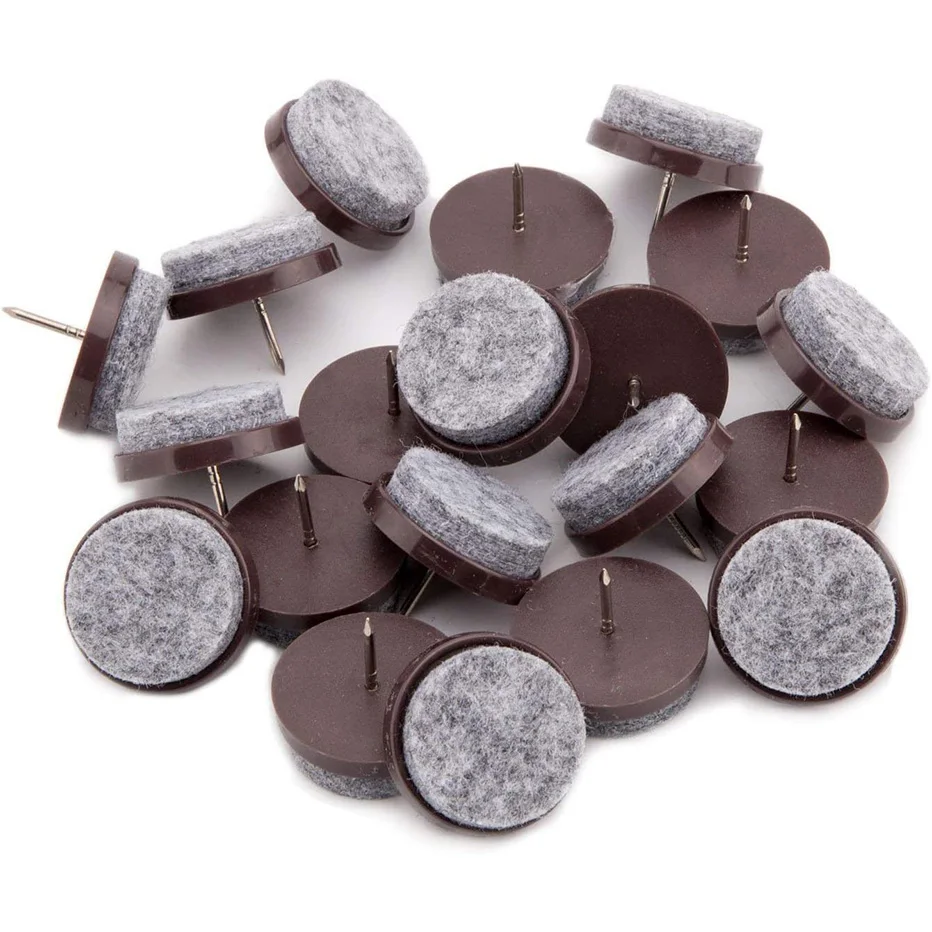 Furniture Felt Feet Pads with Caps Floor Protector for Wooden Chair Tables Leg Feet Chair Leg Caps Furniture Gliders Furniture Foot Pads 20pcs