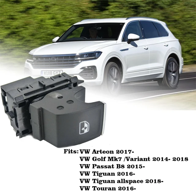 Bouton de commande de fenêtre de voiture, interrupteur de commande, pour  Volkswagen Golf Mk7 Passat B8 Tiguan Touran 2014 2015 2016 2017 2018,  nouveau - AliExpress