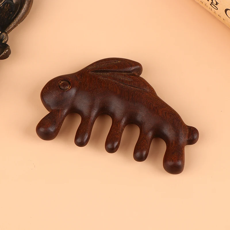 

Массажная расческа, деревянная расческа для акупунктуры без рук, расческа из сандалового дерева с широкими зубьями, Массажная головка