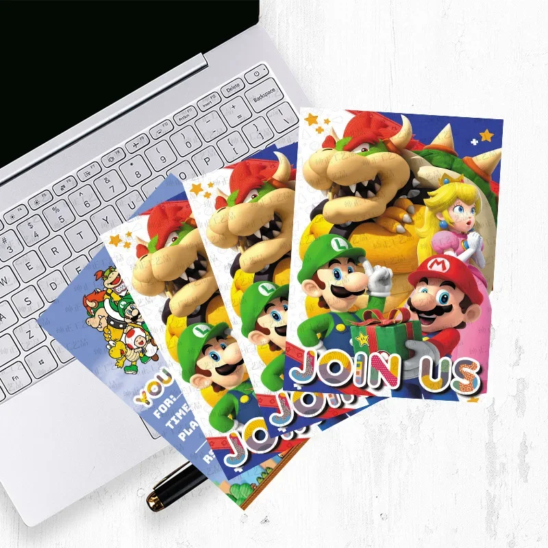 16 Stück Super Mario Bros Vintage Kraft papier Umschläge für Brief Papier Party Einladung karte Tasche Brief block Abdeckung Büromaterial