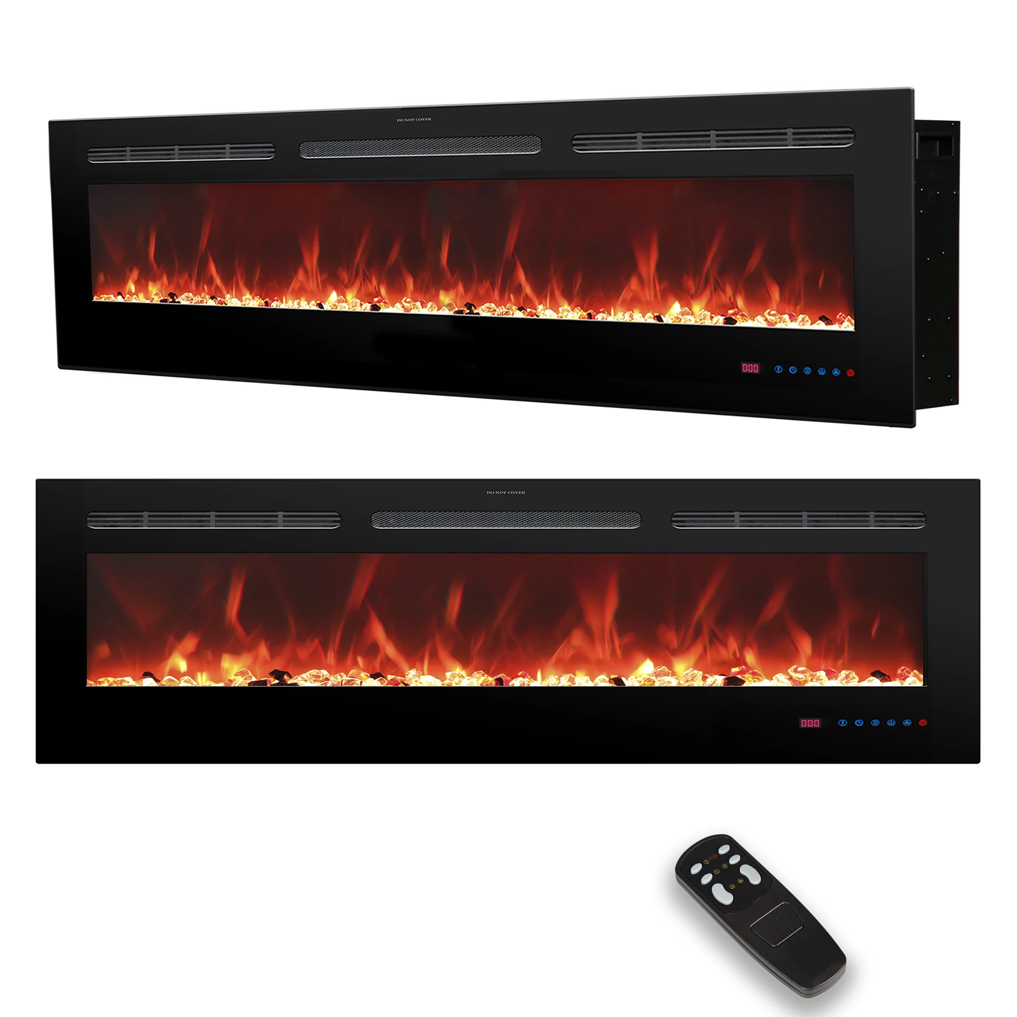 Dreamflame 36"42"50"60"72"80"84"88"Hot Sale Electric Heater Fireplace Indoor 13 Colors Recessed And Wall Mounted Heaters