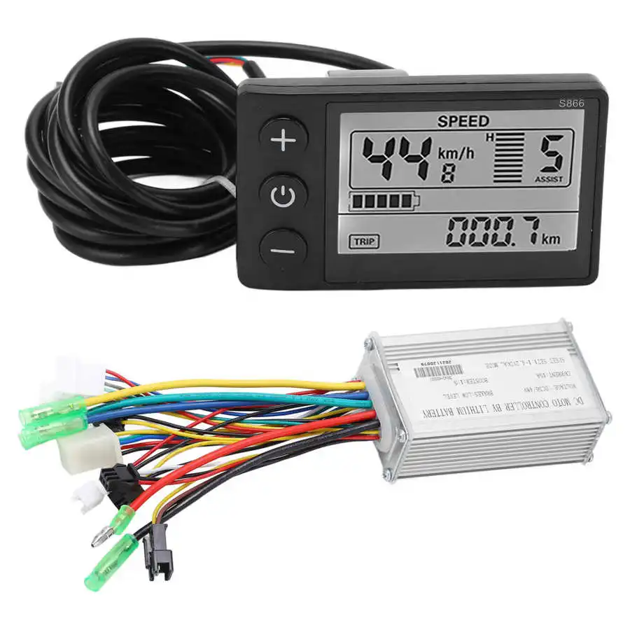 36V/48V 250W/350W 15A Brushless Motor Controller + LCD S866 Display Panel Electric Brushless Controller Kit electric bike controller electric bike accessories electric bike lcd display panel