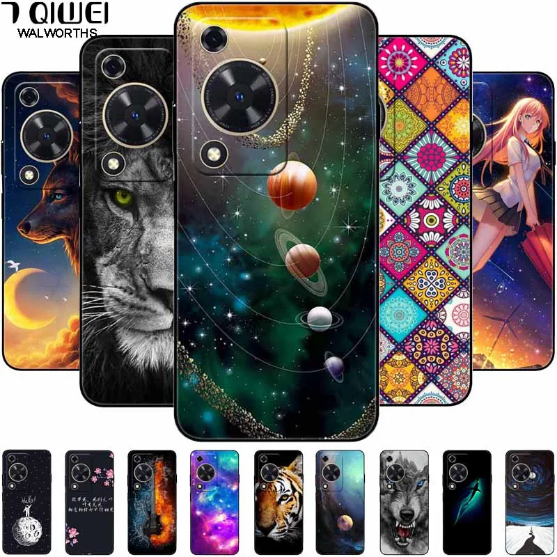 Per Huawei Nova Y72 Custodia Morbida In Silicone Verniciato Space Wolf Funda Coque Per Huawei Nova Y72 Y 72 Cover Mga-Lx3 Novay72 Tpu Capas
