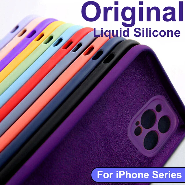 For iPhone 14 13 15 Pro Max Case Luxury Liquid Silicone Phone Case for  iPhone 11 12 Pro Max XS XR 7 8 14 15 Plus Protection Case - AliExpress