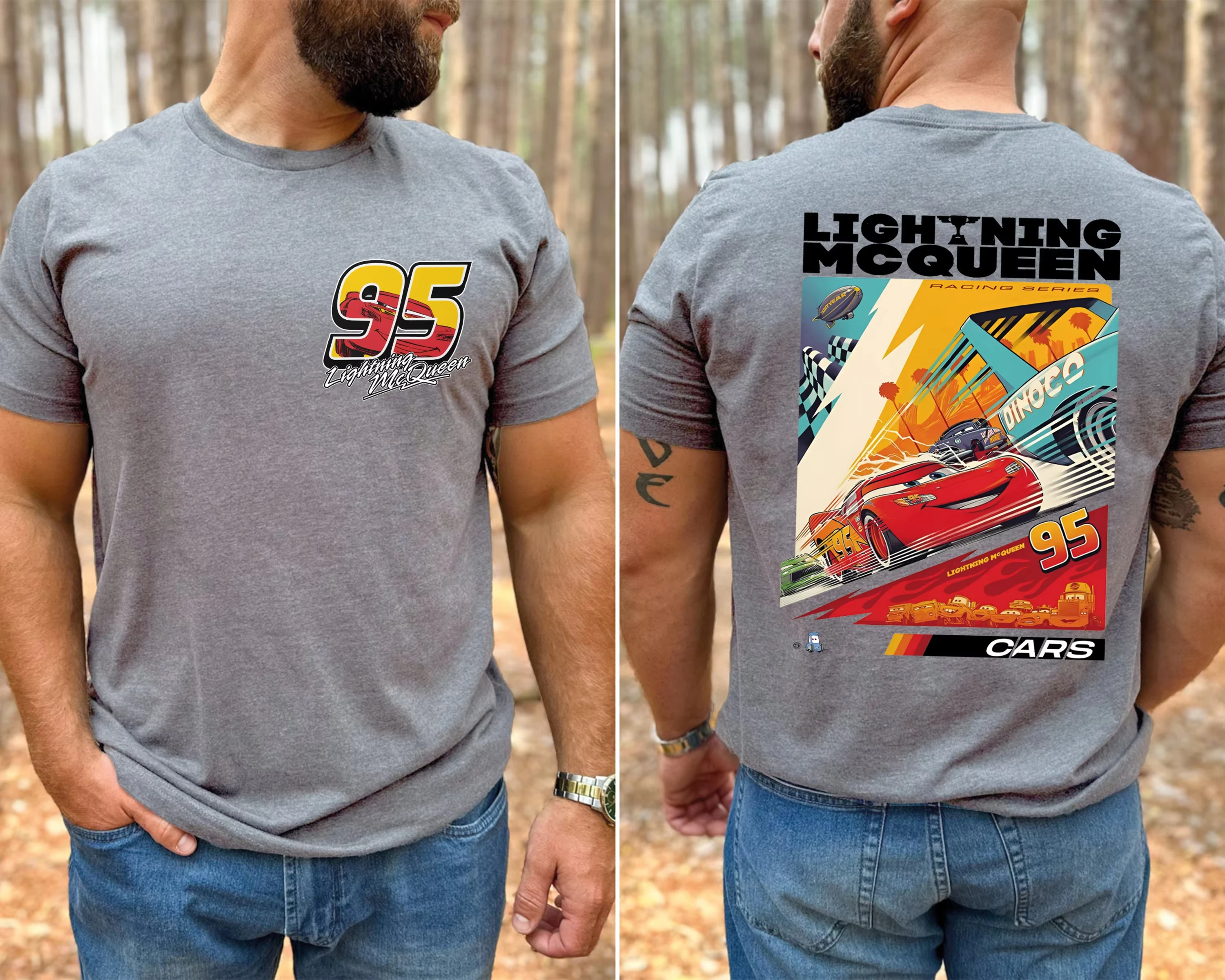 Men Cotton Tshirt Racing Motorcycle Enthusiast Lightning Mcqueen 95 Print Kid T-Shirt Women Sports Shirt Men Clothing Tshirt
