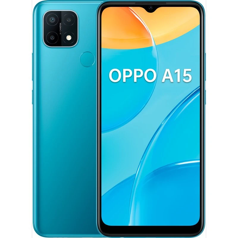 Telepon OPPO A15, Biru (Biru), 32 GB Memori Internal, 3 GB RAM, 6.52 "HD +  Display. Tiga Kamera Setelahnya|Ponsel| - AliExpress