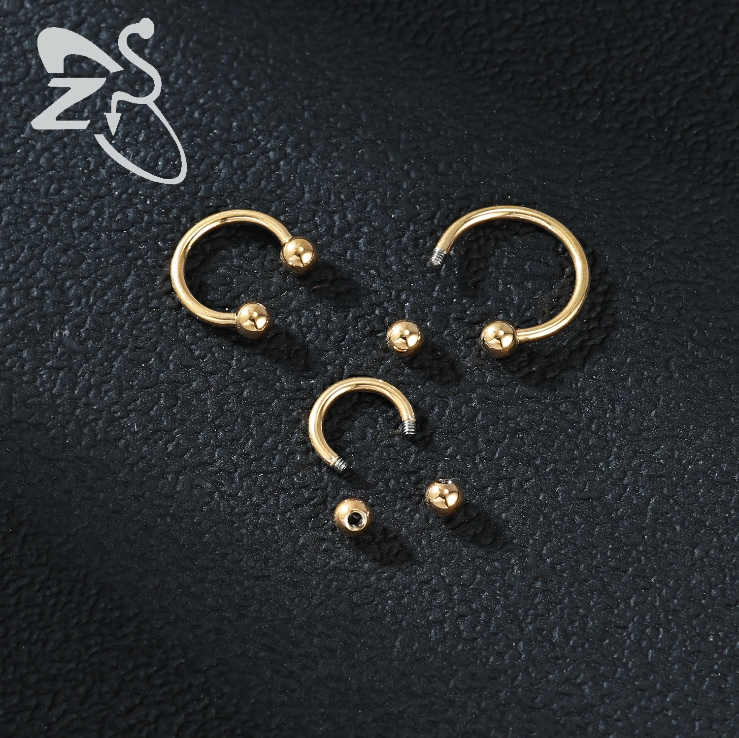 Hoop Earrings Piercing Jewelry Nose Rings Body Piercing Jewelry Body Jewelry Ear Piercing Jewelry Body Piercing Earrings Ear Studs Nose Studs ZS 1PC 16G Titanium Septum Clicker Spike Septum Ring Heart Hoop Horseshoe Nose Piercing Gold Color Helix Cartilage Piercings