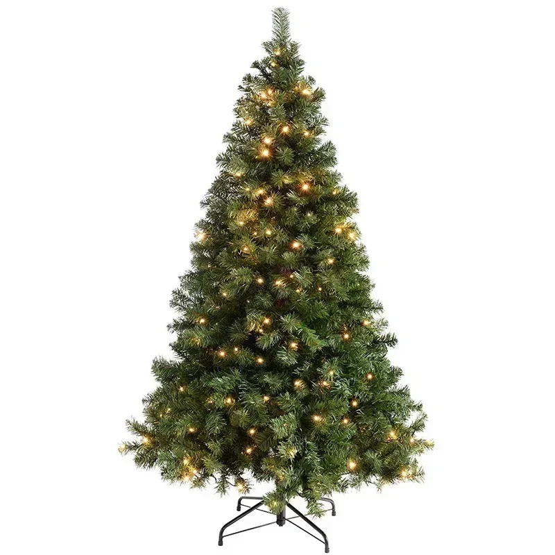 thumbnail image 1 of Árbol de Navidad artificial de PVC, 150/180/210 cm, verde, grande, reutilizable, 1 of 5