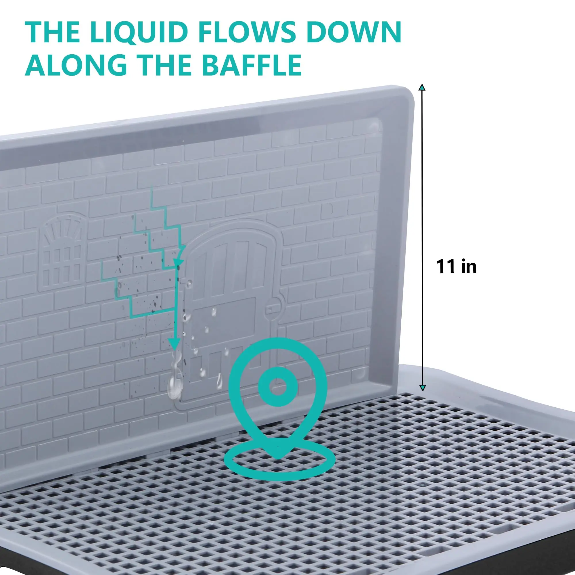 Indoor dog bedpan mat change urine pad training with splash guard bracket tray for small dogs waterproof and easy to clean dog training pad