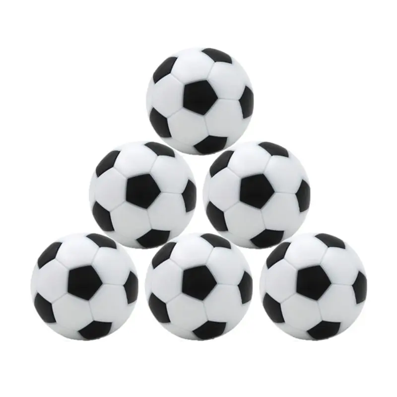 6Pcs 32mm Table Soccer Foosball Fussball Football Machine Accessories Replacements Mini Black White Ball Kids Indoor Game Supply