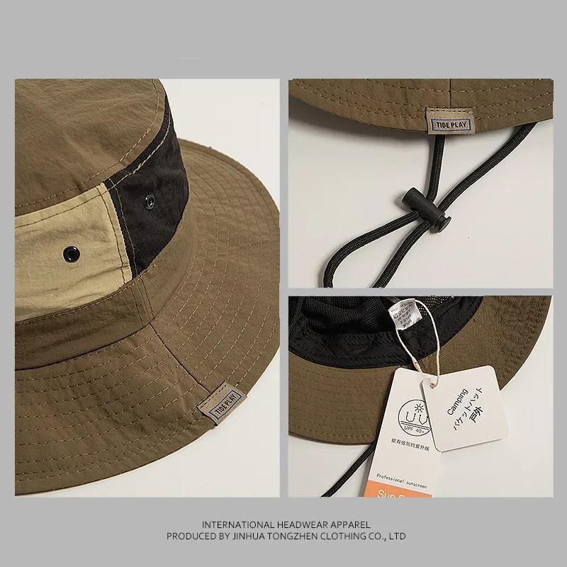 Quick Dry Waterproof Golf Ball Cap Men'S and Women`S Big Brim Fisherman'S Cap Sports Casual Bucket Hat