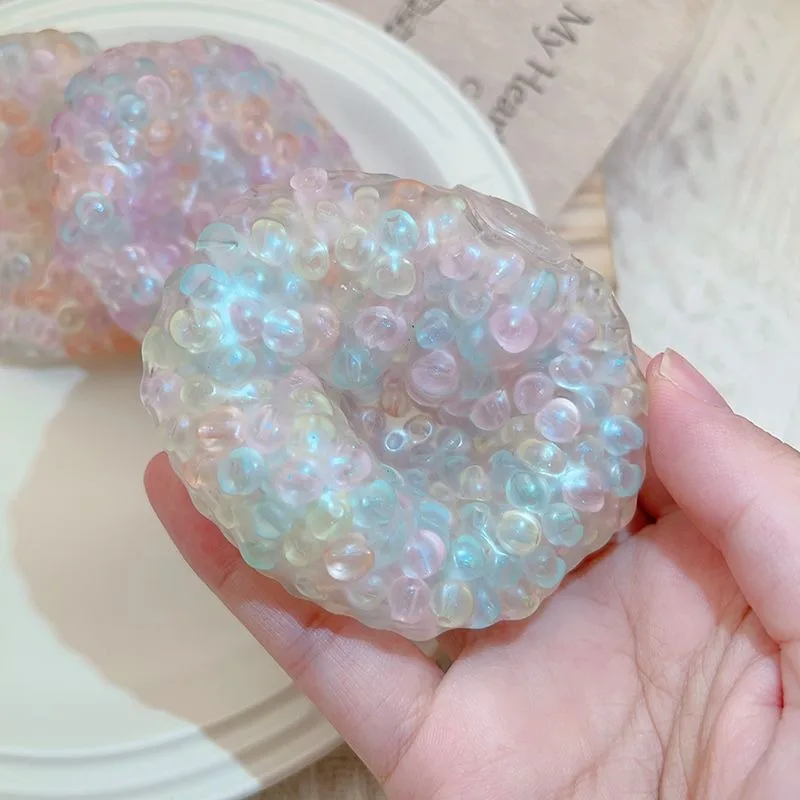 Pearl Squeeze Toy Ball Fidget Round Bead Stone Squishy Slow Rebound Toy Anti-stress Mochi Ball Relieves Stress Decompression Toy 4