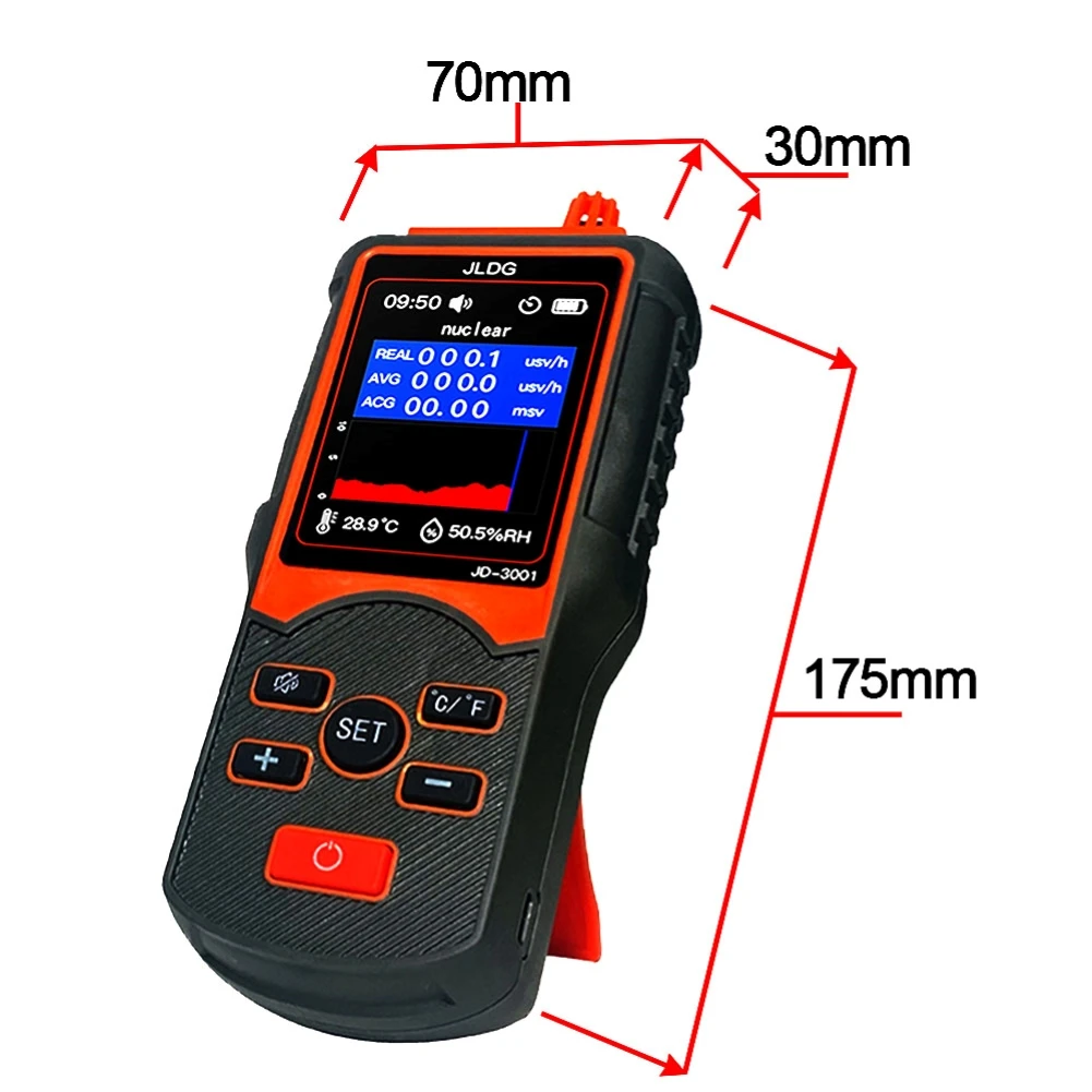 Jd-3001 Geiger Counter Nuclear Radiation Detector Electromagnetic Radiation Detector Electromagnetic Wave Measurement 3